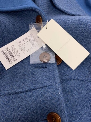 商品画像：ロングコート/36/ウールトレンチコート/ブルー/14302111/ロングピーコート 7