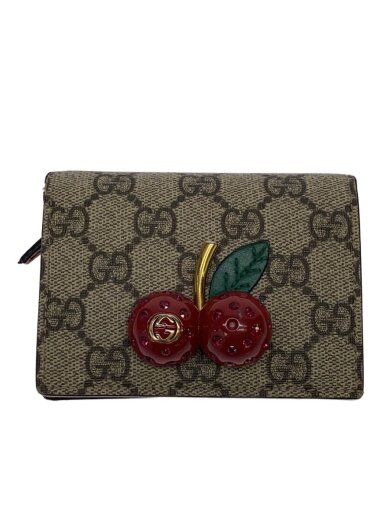 商品画像：2つ折り財布/BRW/総柄/レディース/476050・2091/グッチ/サクランボ/チェリー 1