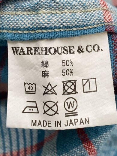 商品画像：半袖シャツ/40/コットン/ブルー/チェック/WAREHOUSE/ウェアハウス// 4