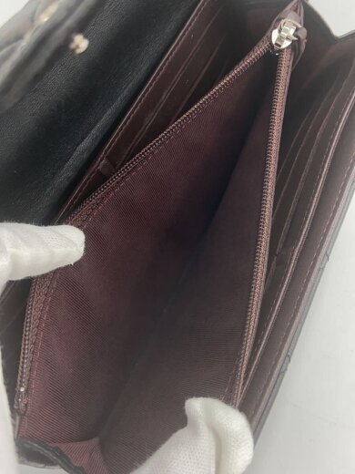 商品画像：長サイフ_マトラッセ_ラムスキン_フラップ_ココマーク_BLK/羊革/BLK/レディース 5