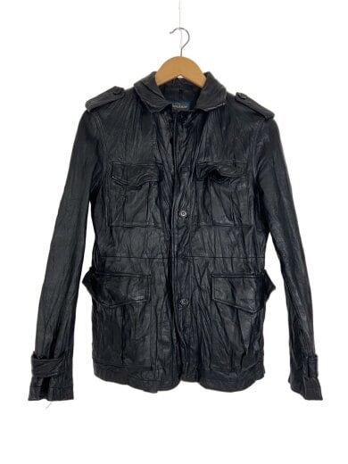 商品画像：レザージャケット・ブルゾン/M/豚革/BLK/無地/2W5-7912 1