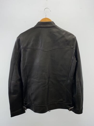 商品画像：シングルライダースジャケット/2/羊革/BLK/無地/250709J 2