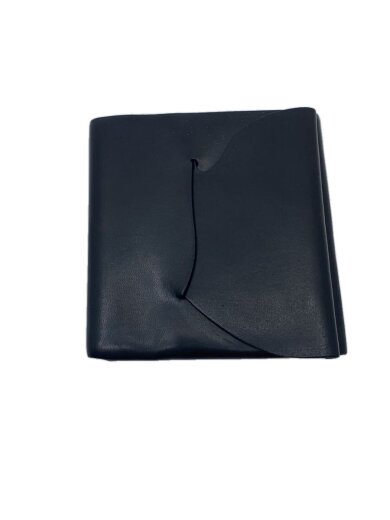 商品画像：3つ折り財布/レザー/BLK/無地/メンズ// 1