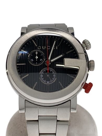 画像：GUCCIクォーツ腕時計/アナログ/ステンレス/BLK/SLV/SS/101M1