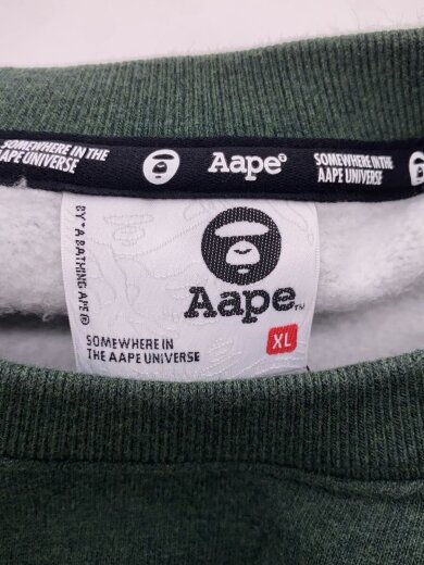 商品画像：AAPE CREW NECK SWEAT/XL/コットン/GRN 3