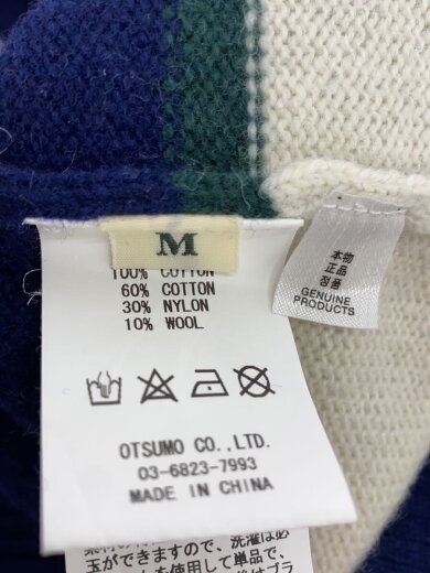 商品画像：ニット・セーター(薄手)/M/ウール/NVY/ボーダー 4