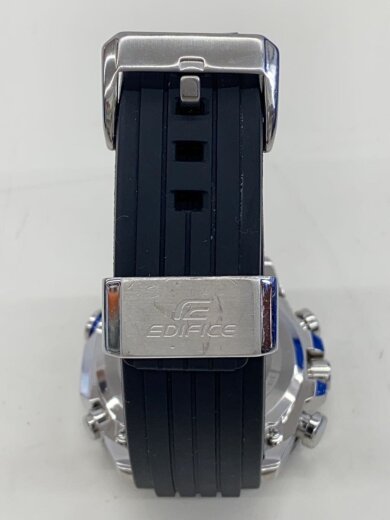 商品画像：ソーラー腕時計・EDIFICE/アナログ/ラバー/BLU/BLK/チタン 4