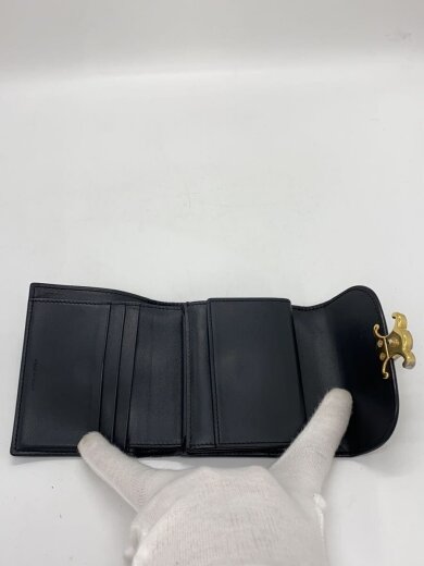 商品画像：2つ折り財布/レザー/BLK/レディース/10D783DPV 4