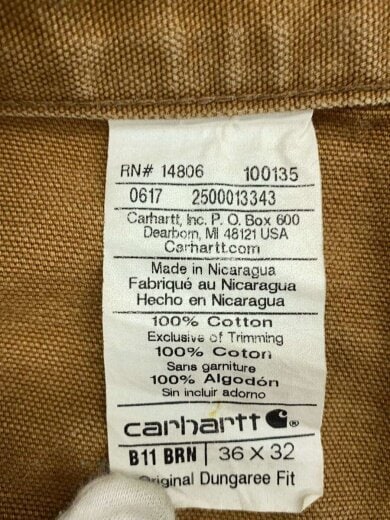 商品画像：DUCK WORK PANT/ペインターパンツ/36/コットン/CML/B11 BRN// 5