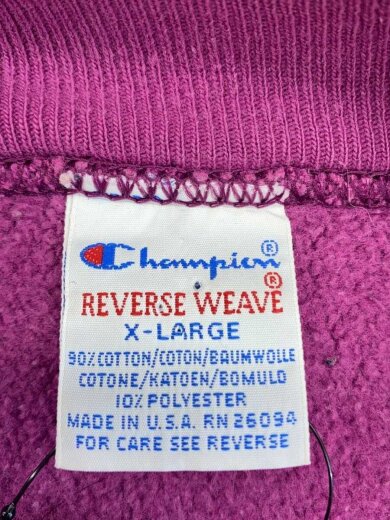 商品画像：刺繍タグ/スウェットカーディガン/REVERSE WEAVE/XL/コットン/PUP/袖シミ 4