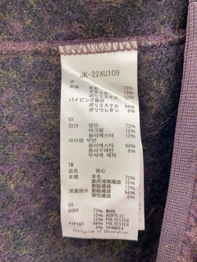 商品画像：ベスト/S/ウール/BRW/無地/JK-22AU109 4