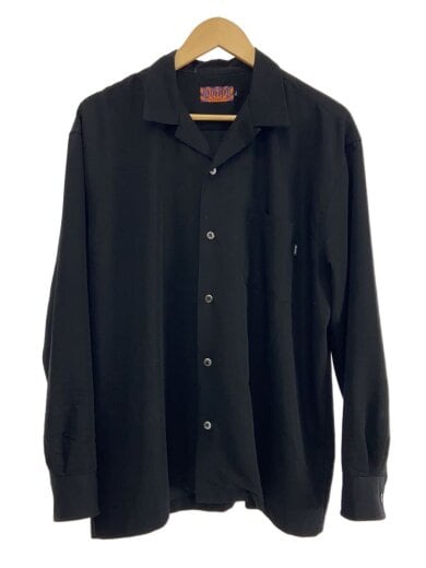 商品画像：長袖シャツ/L/レーヨン/BLK 1