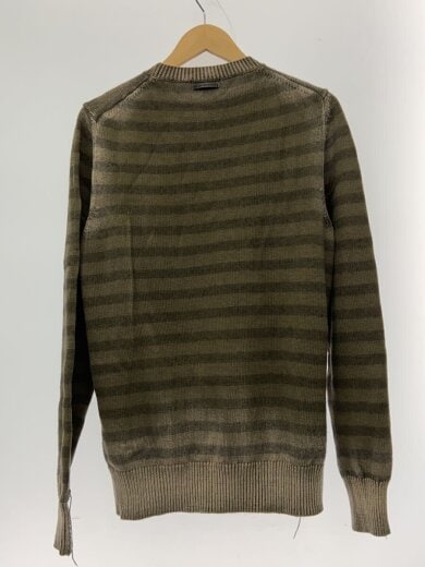 商品画像：ニット・セーター(厚手)/L/コットン/KHK/ボーダー 2