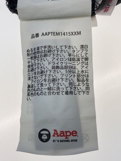 商品画像：Tシャツ/XL/コットン/BLK/AAPTEM1415XXM// 4