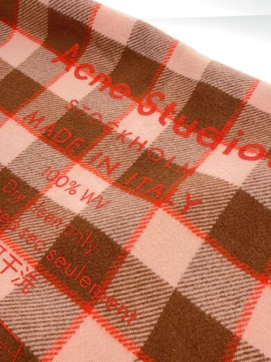 商品画像：ストール/ウール/PNK/チェック/レディース 4