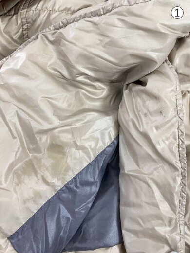 商品画像：ロングダウンジャケット/40/ナイロン/BEG/無地/D.2580.00/汚れ有 6