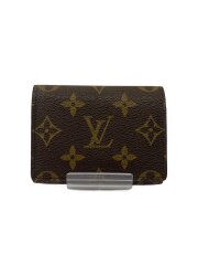 アンヴェロップ・カルト・ドゥ・ヴィジット_モノグラム・キャンバス/PVC/BRW/総柄/メンズ