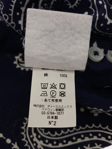 商品画像：半袖シャツ/--/コットン/NVY/ペーズリー 4