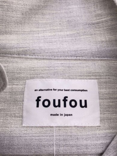 商品画像：長袖ブラウス/1/ポリエステル/GRY/無地/FFMENno23 3