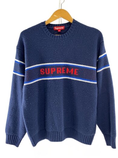 商品画像：23FW/Chest Stripe Sweater/M/アクリル/NVY/毛玉有/状態考慮 1