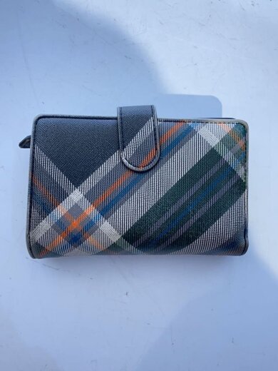 商品画像：2つ折り財布/レザー/マルチカラー/チェック/レディース 2