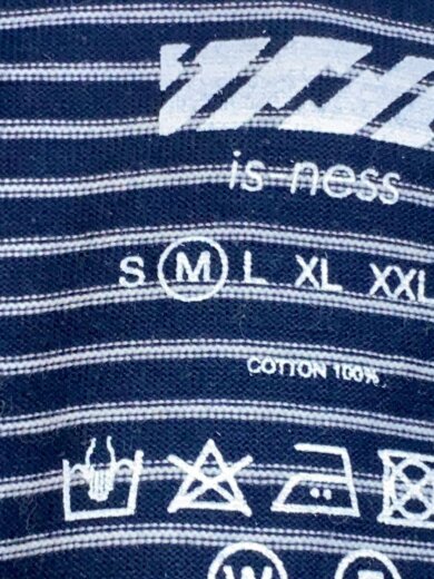 商品画像：長袖Tシャツ/M/コットン/BLK/ストライプ 4