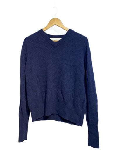 商品画像：ニット・セーター(厚手)/FREE/ウール/NVY/無地/23AWSNI03 1