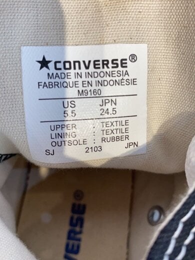 商品画像：ハイカットスニーカー/24.5cm/BLK/キャンバス/M9160 5