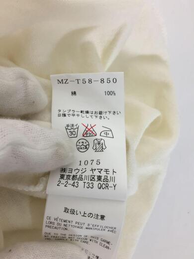 画像：Y’sタンクトップ/2/コットン/WHT/MZ-T58-8504
