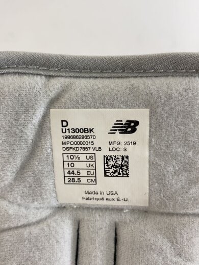 商品画像：ローカットスニーカー/28.5cm/BLK/スウェード/U1300BK 5