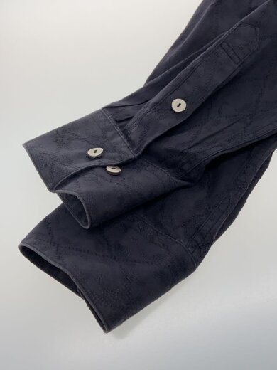 商品画像：長袖シャツ/1/コットン/BLK/総柄/BBCO 5