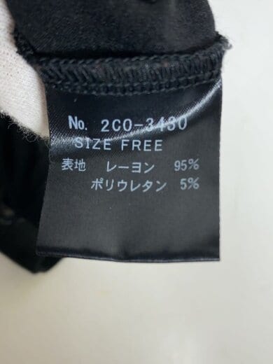 商品画像：7分袖ワンピース/FREE/レーヨン/BLK/総柄 4