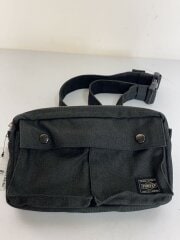 ウエストバッグ/コットン/BLK