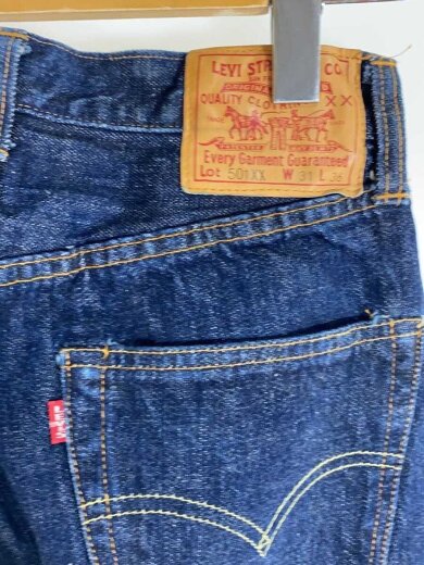 商品画像：00年/バレンシア/USA製/ボタン裏555/濃紺/ビッグE/31/コットン/IDG/501XX// 7