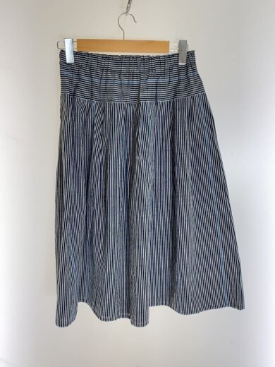 商品画像：ロングスカート/--/コットン/BLK/ストライプ 2