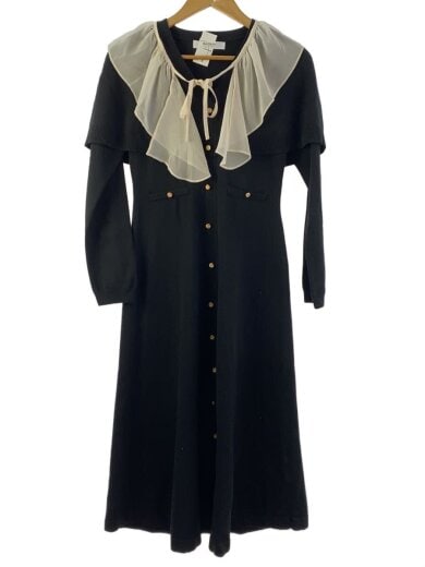 商品画像：長袖ワンピース/M/ポリエステル/BLK/無地/1224205087 1