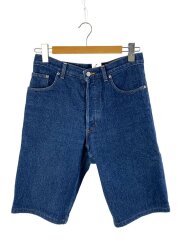 ショートパンツ/31/コットン/BLU/無地