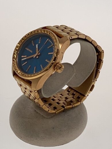 商品画像：クォーツ腕時計/アナログ/ステンレス/BLU/GLD 2