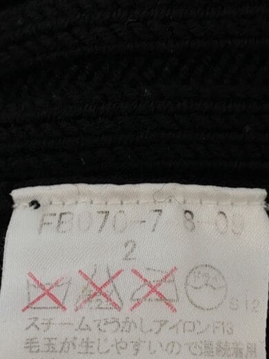 商品画像：ニット・セーター(厚手)/2/ウール/BLK/無地/fb070-788-09 4