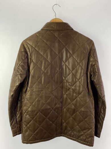 商品画像：シングルライダースジャケット/S/羊革/BRW/無地 2