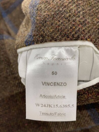 商品画像：テーラードジャケット/50/ウール/BRW/チェック 3