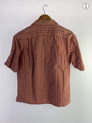 商品画像：半袖シャツ/M/コットン/RED/チェック 2