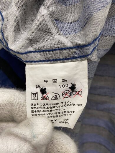 商品画像：長袖シャツ/XL/コットン/BLU/ストライプ// 4