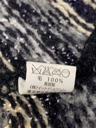 商品画像：フェアアイル柄ニット/ニット・セーター(厚手)/38/ウール/BLK/総柄 4