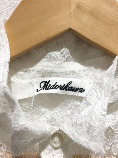 画像：Midorikawa22AW LEAVERS LACE SHIRTS FREE/レーヨン/WHT/MID22AW-SH033