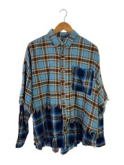 Check Oversized Shirts/FREE/コットン/BLU/チェック/21241316103