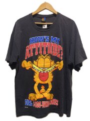 90s/ガーフィールド/SUN/Tシャツ/L/コットン/BLK