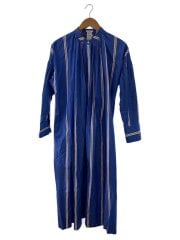 先染ブロードストライプマキシ丈ワンピース/36/コットン/BLU/ストライプ/0301-290-211