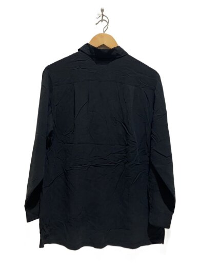 商品画像：AMANDA SMITH/90s/ダブルフラップ/長袖シャツ/M/シルク/ブラック 2