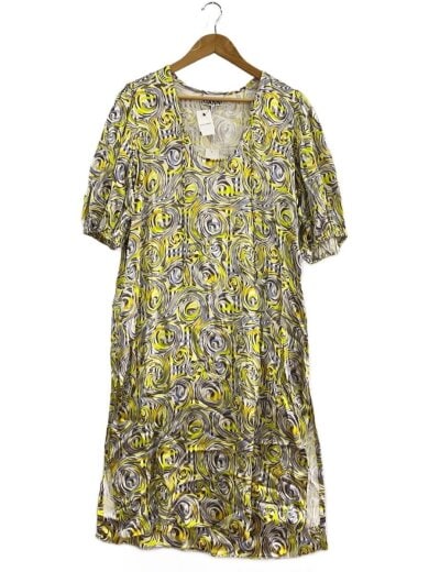 商品画像：サイドスリット ワンピース/38/マルチカラー/総柄/F3459 1